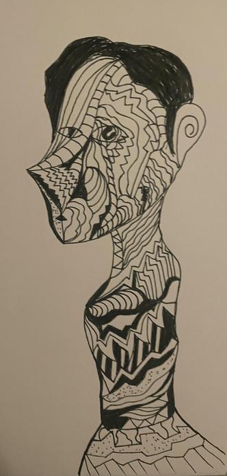 zentangle resembling a human figure