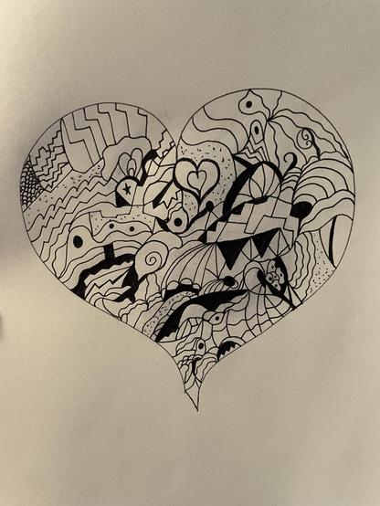 zentangle heart