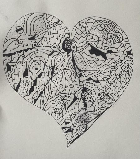 zentangle heart