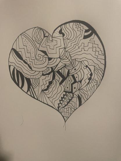 zentangle heart