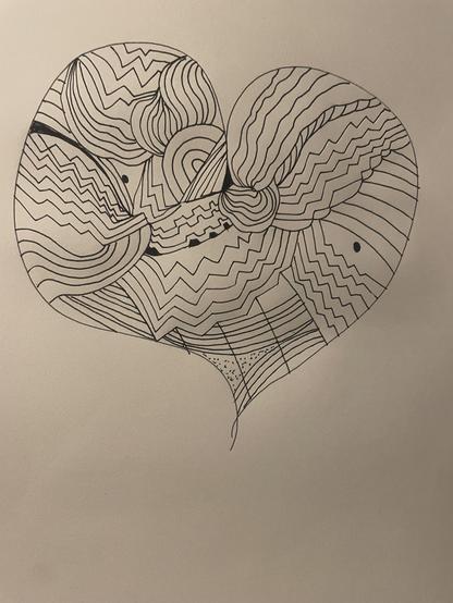 Zentangle heart