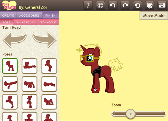 red unicorn with blond hair, black vest, watch with red band, made in pony dressup game