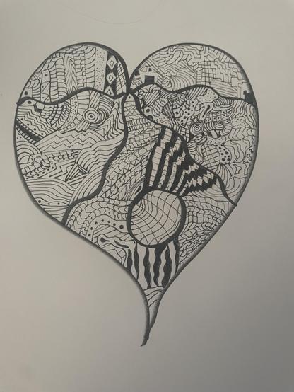 zentangle heart