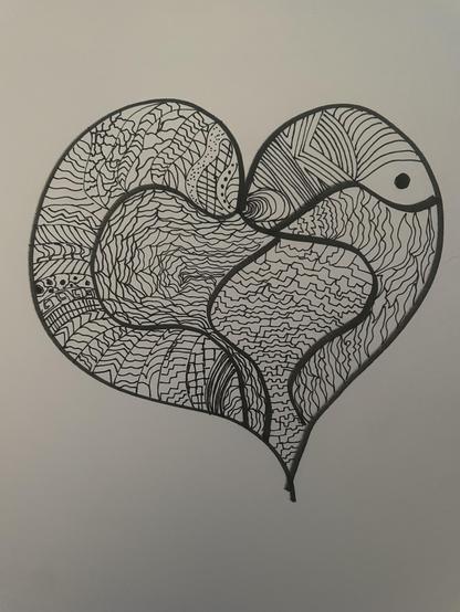 Zentangle heart 